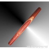 French Rolling Pin Tapered For Baking. Handmade From Solid Mahogany Wood with Maple Celtic Knot Inlay. Non-stick  Eco-friendly. Made in the USA by Pacific Wood. 18 X 1.75 Inches. - B06XJD9JWR